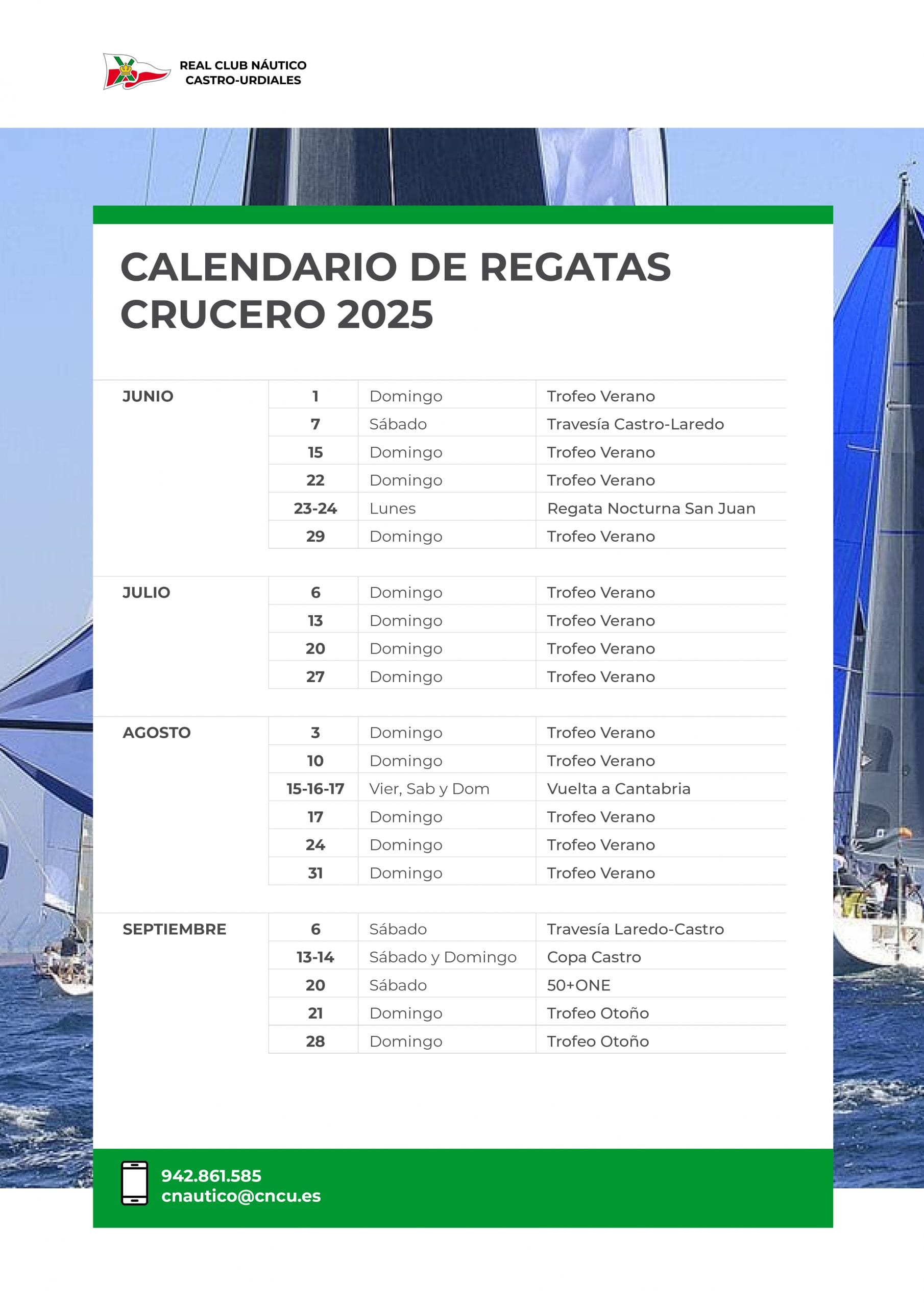 Calendario de Regatas Cruceros